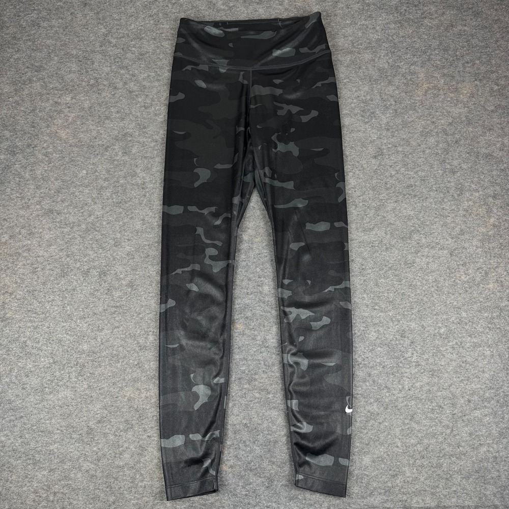 Nike One Dri Fit Mid Rise Tight 28" Camouflage Camo Shimmer Womens Small S